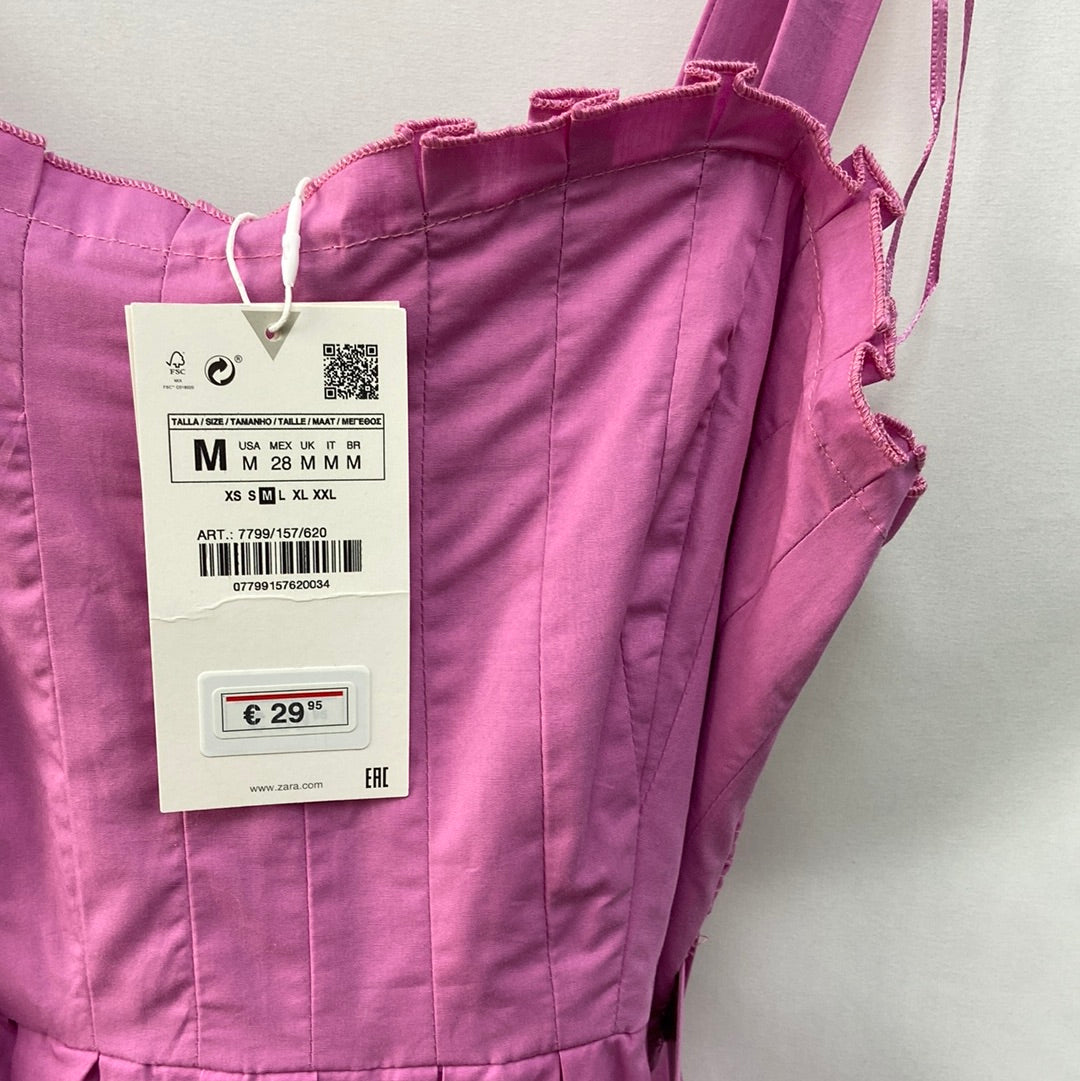 ZARA. Pink midi dress TM