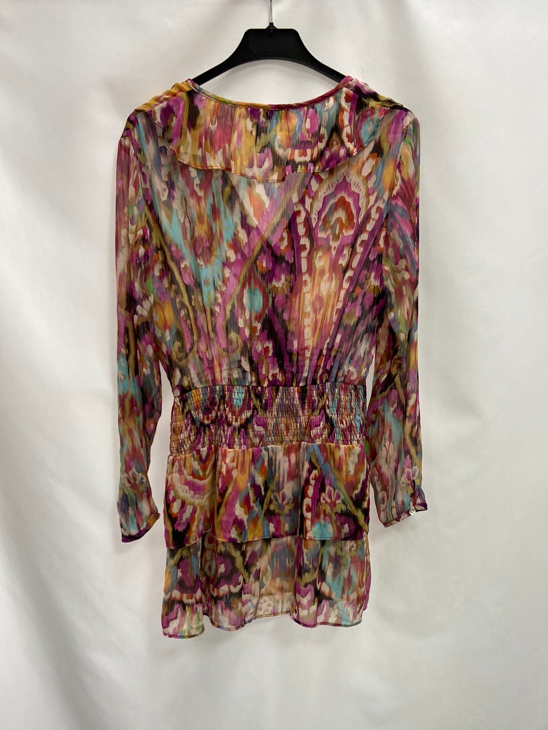 ZARA.Vestido corto multicolor T.M