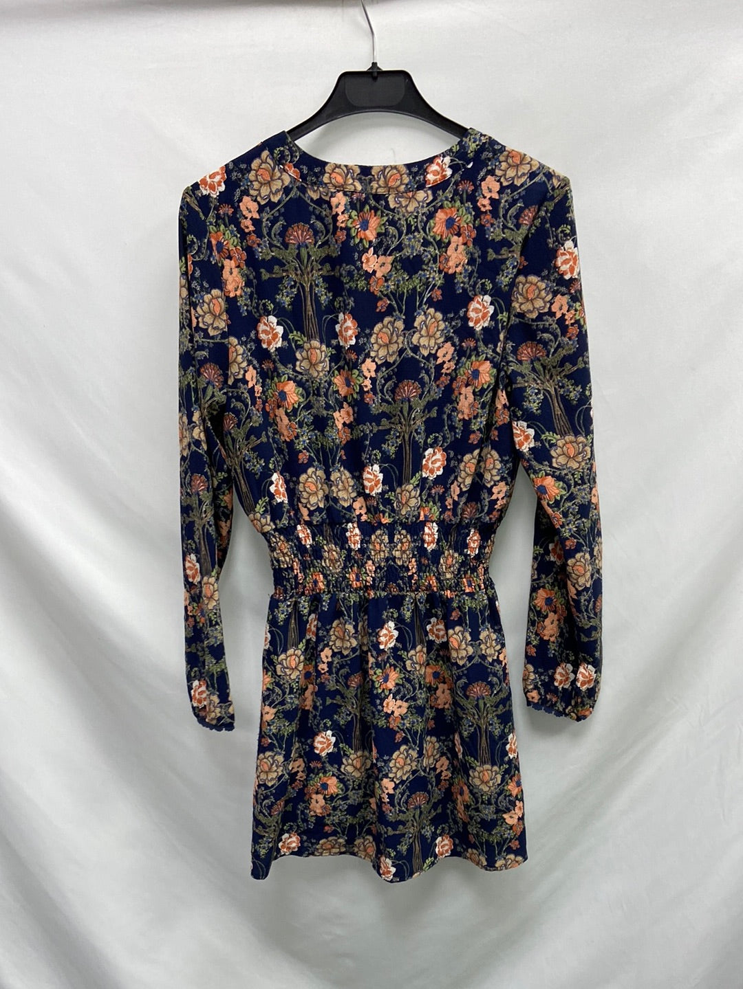 DAPHNEA. Vestido azul flores T.