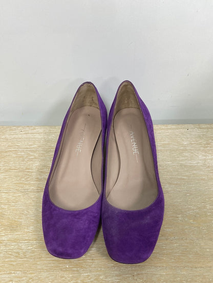 AVENUE. Purple leather ballet flats S.39