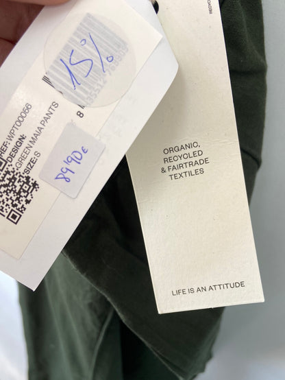 THINKING MU. Pantalón ancho verde T.s