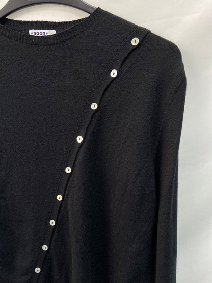 NOON.Jersey negro botones cruzados T.s