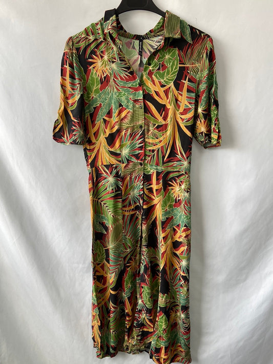 STRADIVARIUS.TS leaf midi dress