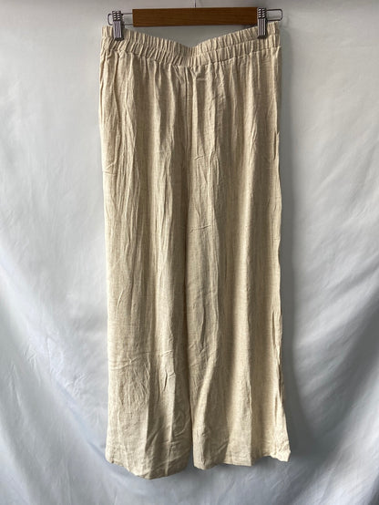 SHEIN.Pantalones de Lino beiges T.M