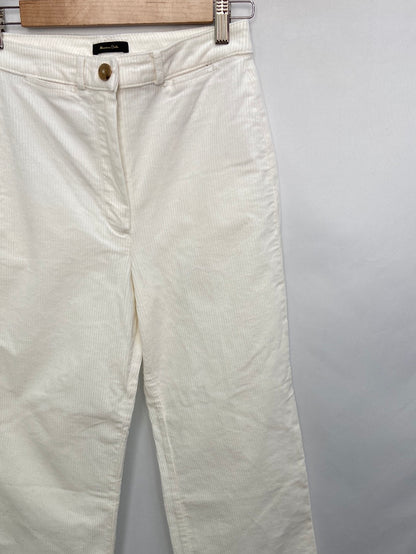 MASSIMO DUTTI. Straight-leg corduroy trousers, size 34