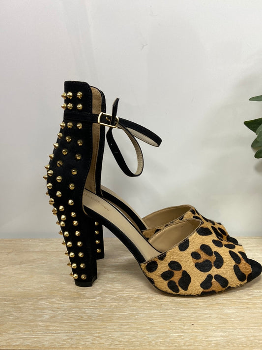 ZARA. Animal print heeled sandals S.41