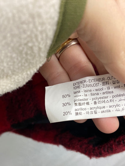 BERSHKA.Abrigo/jersey de cuadros T.xs