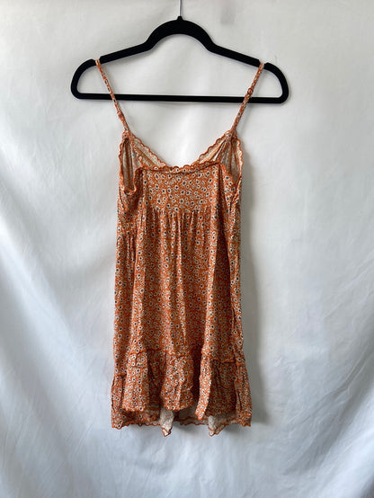 PULL&BEAR.Vestido corto naranja T.S