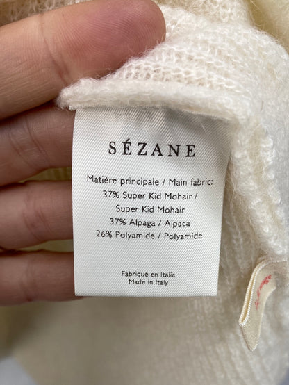 SEZANE. Beige buttoned sweater Ts /m (Tara)