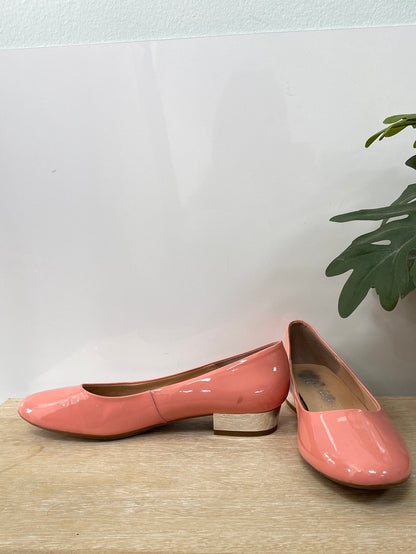 MIMAO. Salmon-heeled ballerinas, size 38