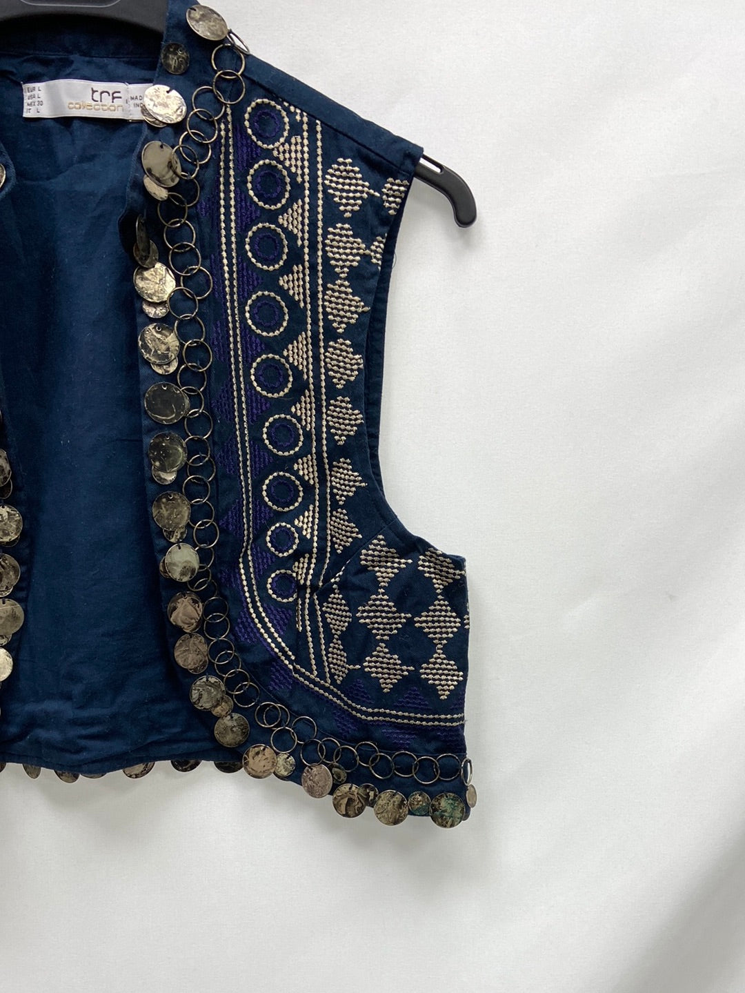 ZARA.Chaleco monedas T.L(xs)