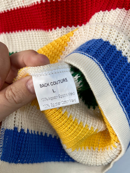 BACK COUTURE. Striped knit top TL (M)