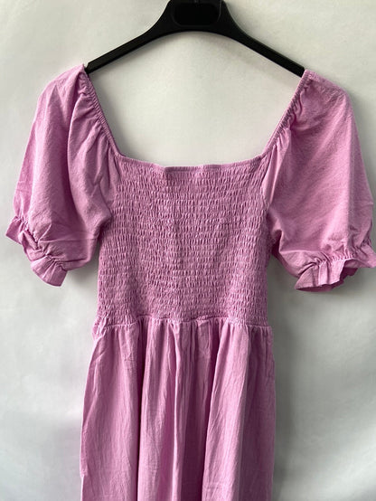 OTRAS.Vestido midi malva TU(s/m)