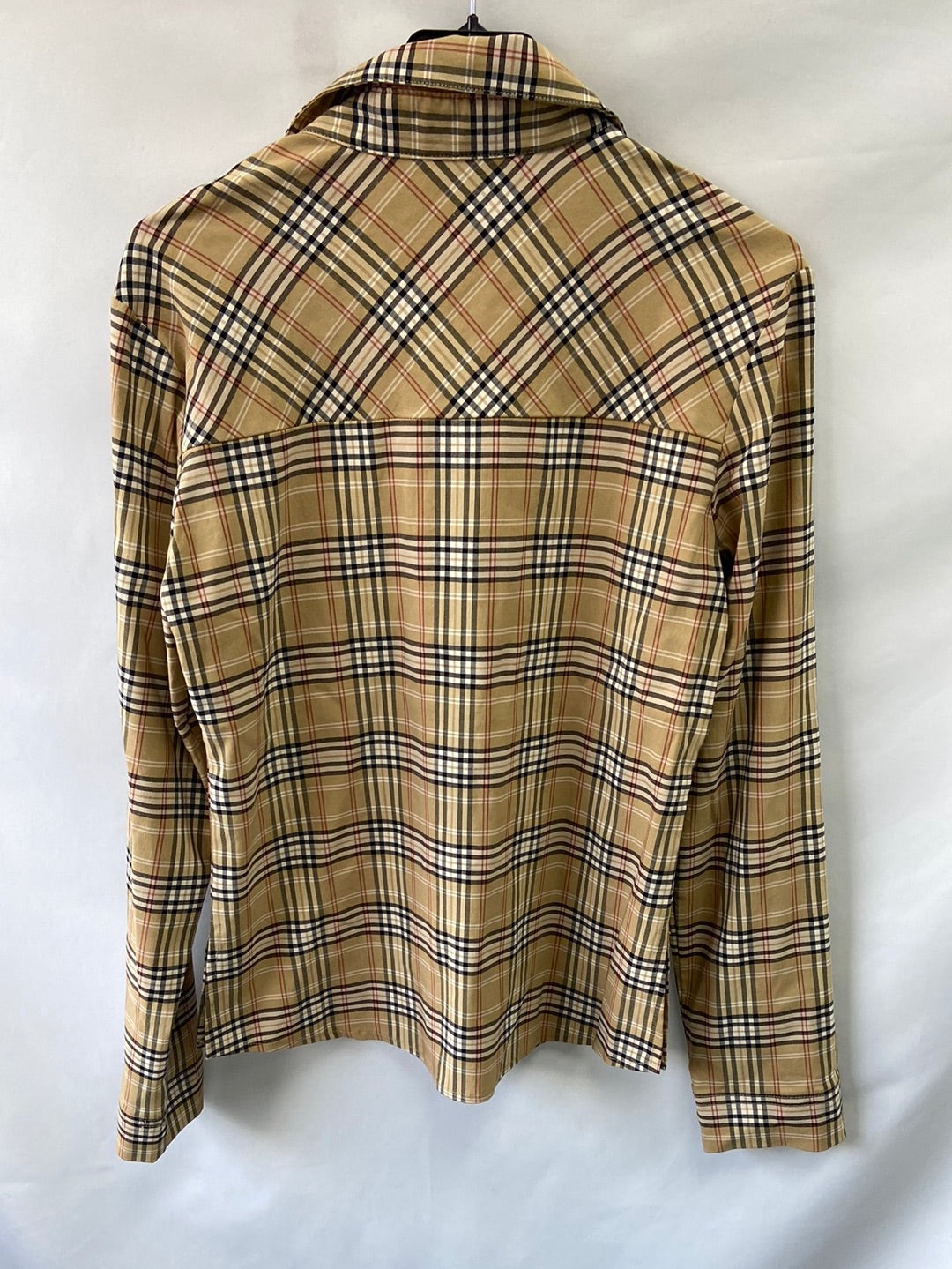 MOTIVI.Camisa beige cuadros T40(m)