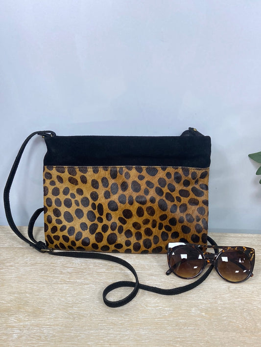 MANGO.Bolso piel animal print