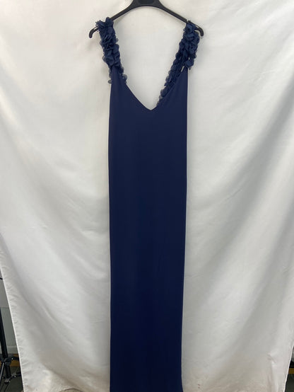 BY CLÉA.Long blue petal dress (36,38)