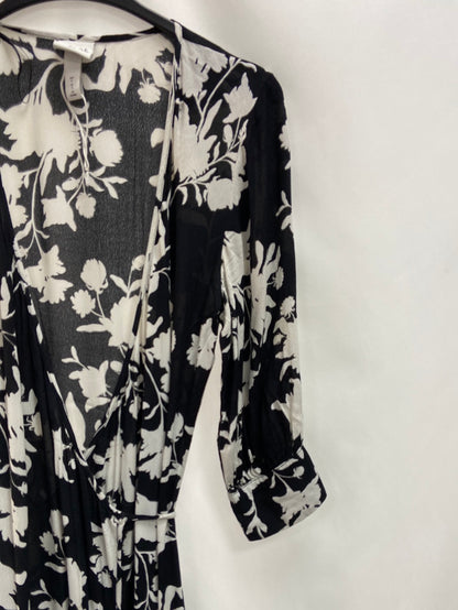 H&amp;M x JOHANNA ORTIZ. Long black wrap dress Ts (Tara)