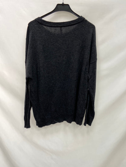 SWEEWË.Jersey gris lentejuelas y perlas T.M/L