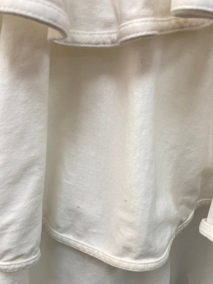 ZARA. Vestido blanco volantes T.L (Tara)