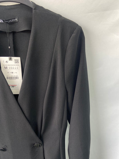 ZARA.Mono negro estilo vestido T.M