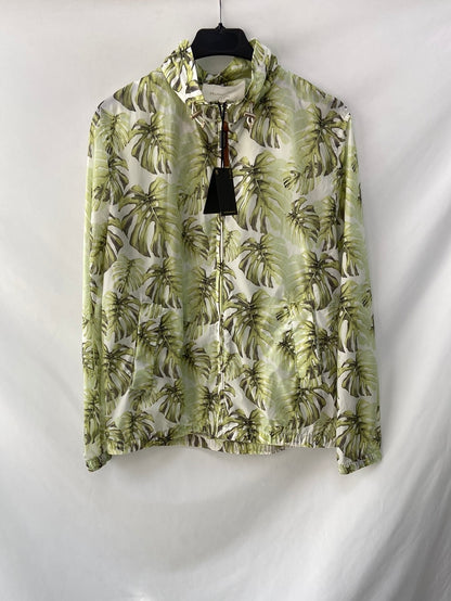 MASSIMO DUTTI.Waterproof jacket leaves Tm