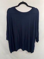 H&M.Camiseta/jersey azul punto oversized t.xs