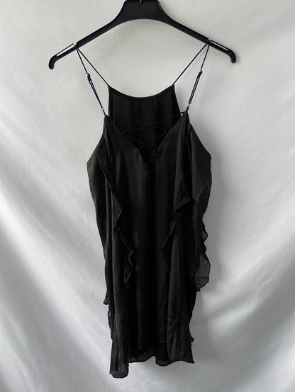 KIMCHI BLUE. Black strapless Ts dress