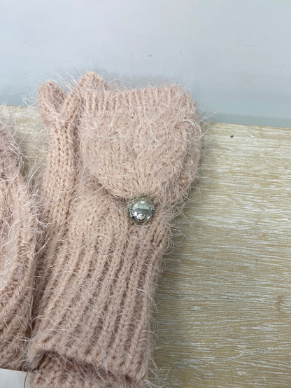 CALVIN KLEIN. Manoplas rosa pelito  TU