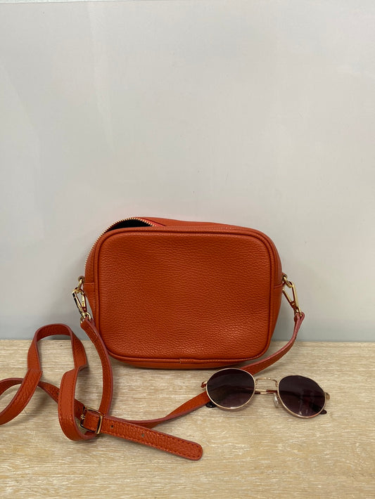 OTHERS. Orange leather bag