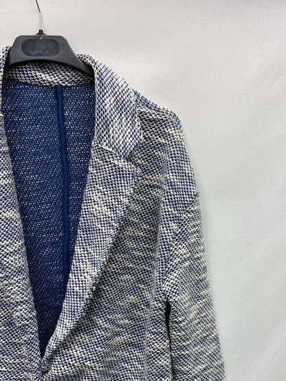 OTRAS.Blazer jaspeada azul T.S