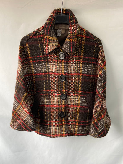 ZARA.Poncho cuadros T.M