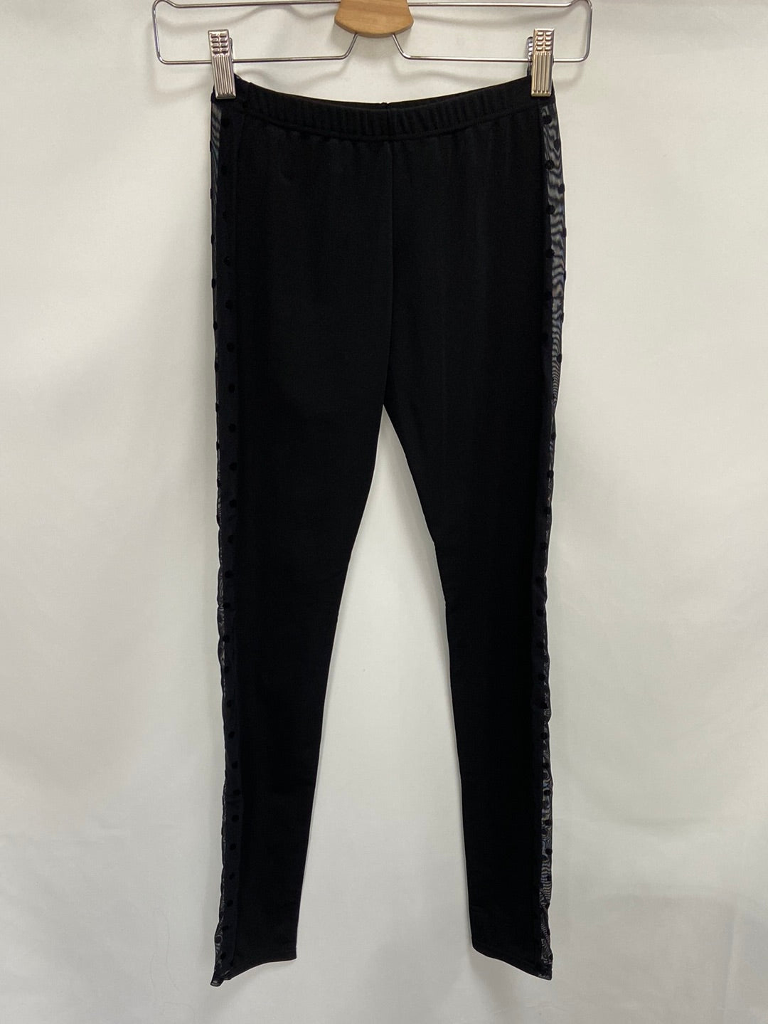 CALZEDONIA.Leggings negros transparencias T.s