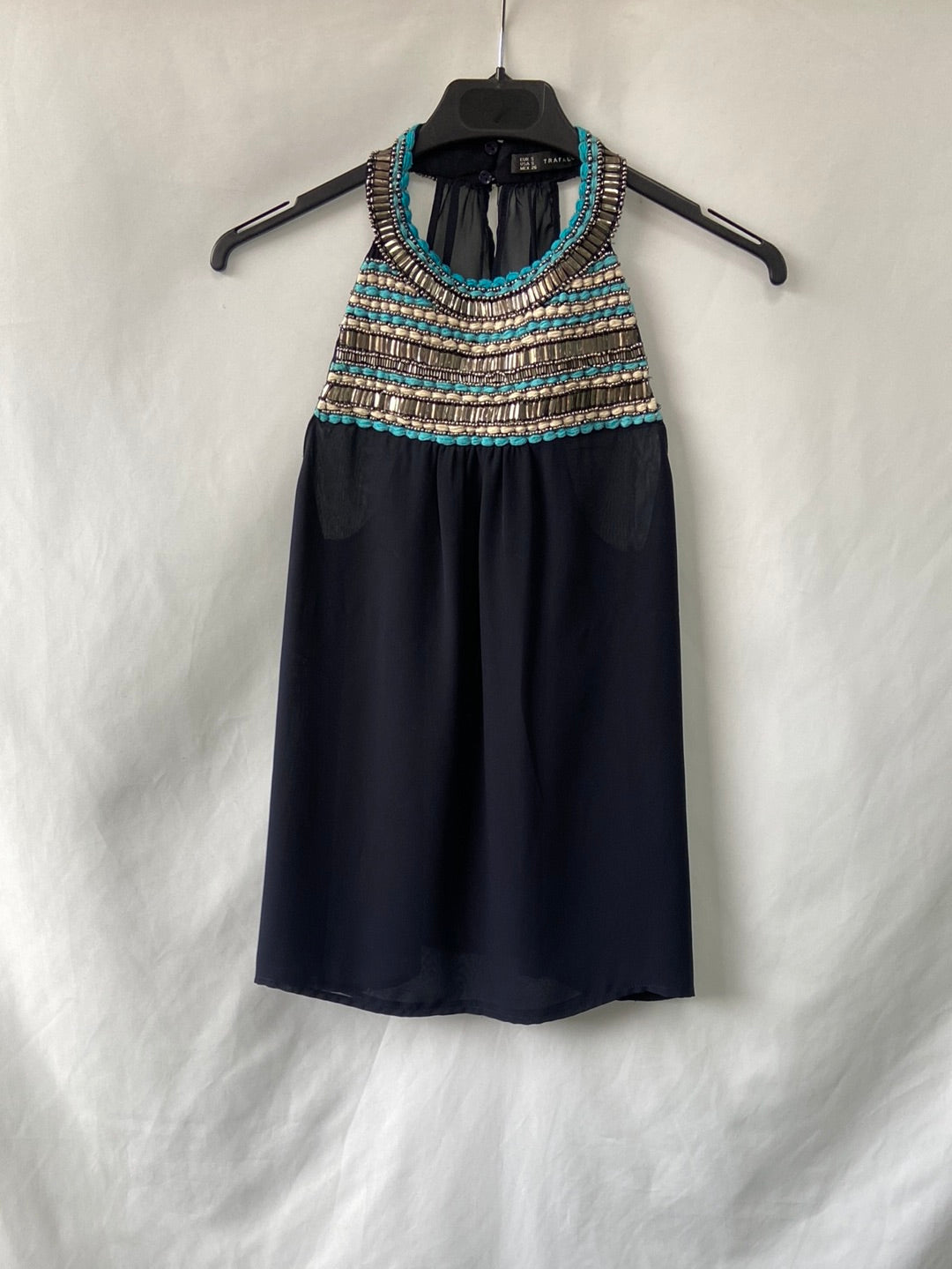 ZARA.Top bordado abalorios T.S