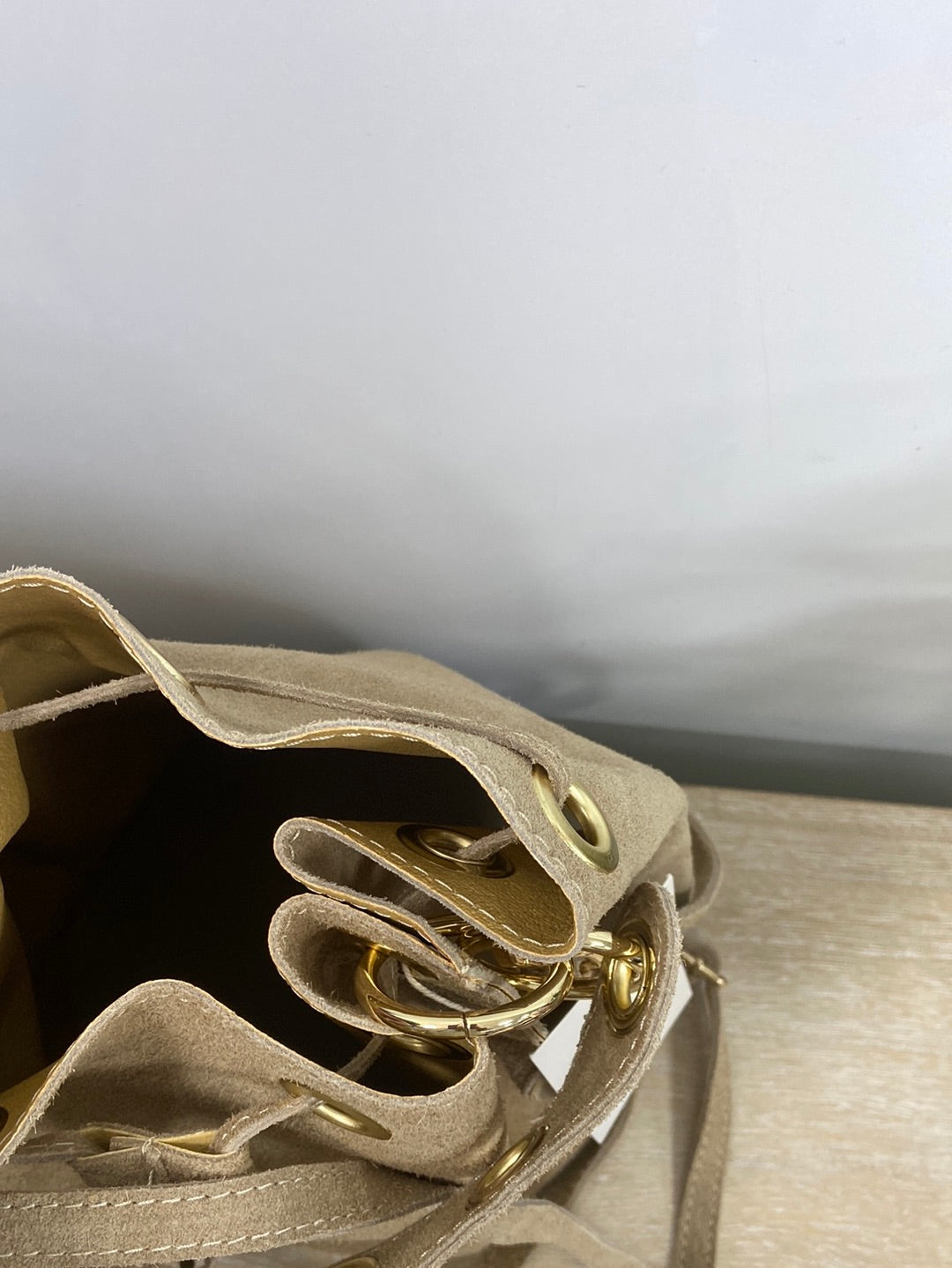 AMEÉ.Bolso piel beige