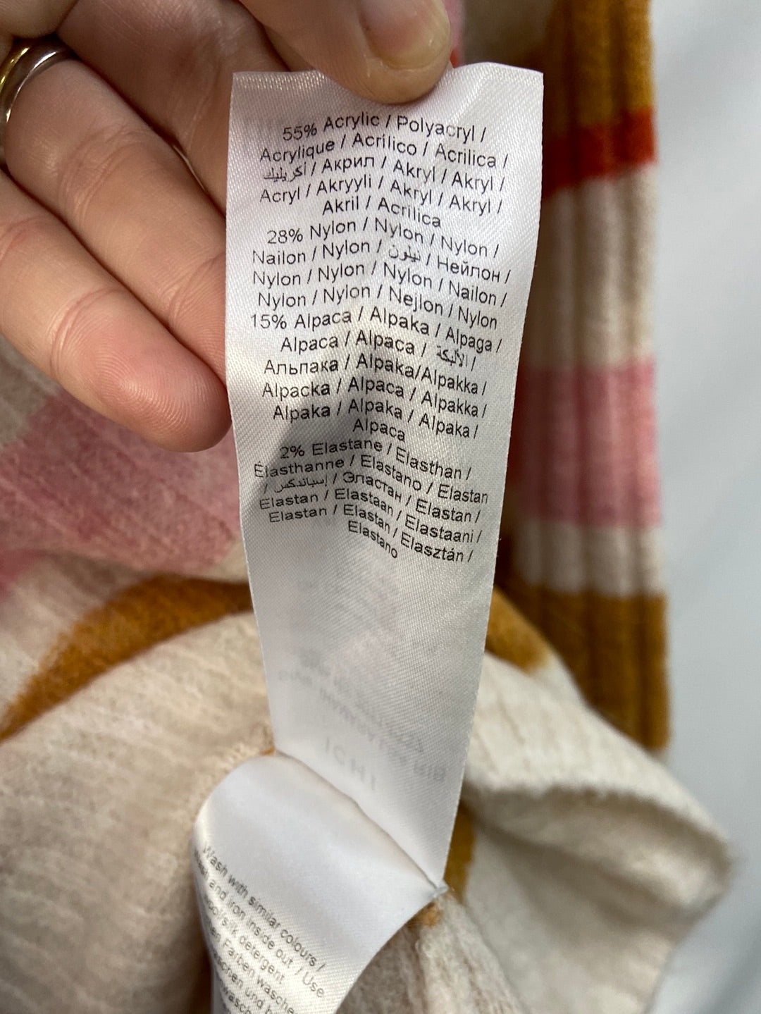 ICHI. Pink striped Ts sweater