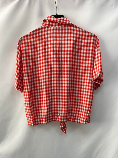 LEFTIES.Blusa cuadros lazada T.S