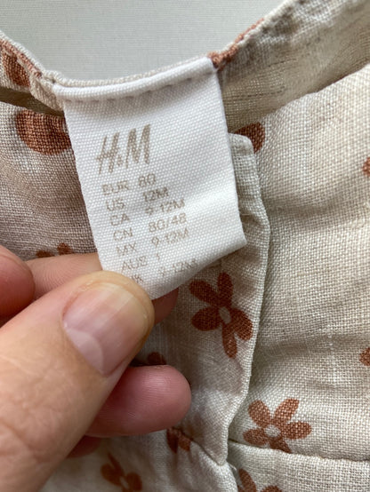 H&amp;M.Linen Dungarees 12-18 months