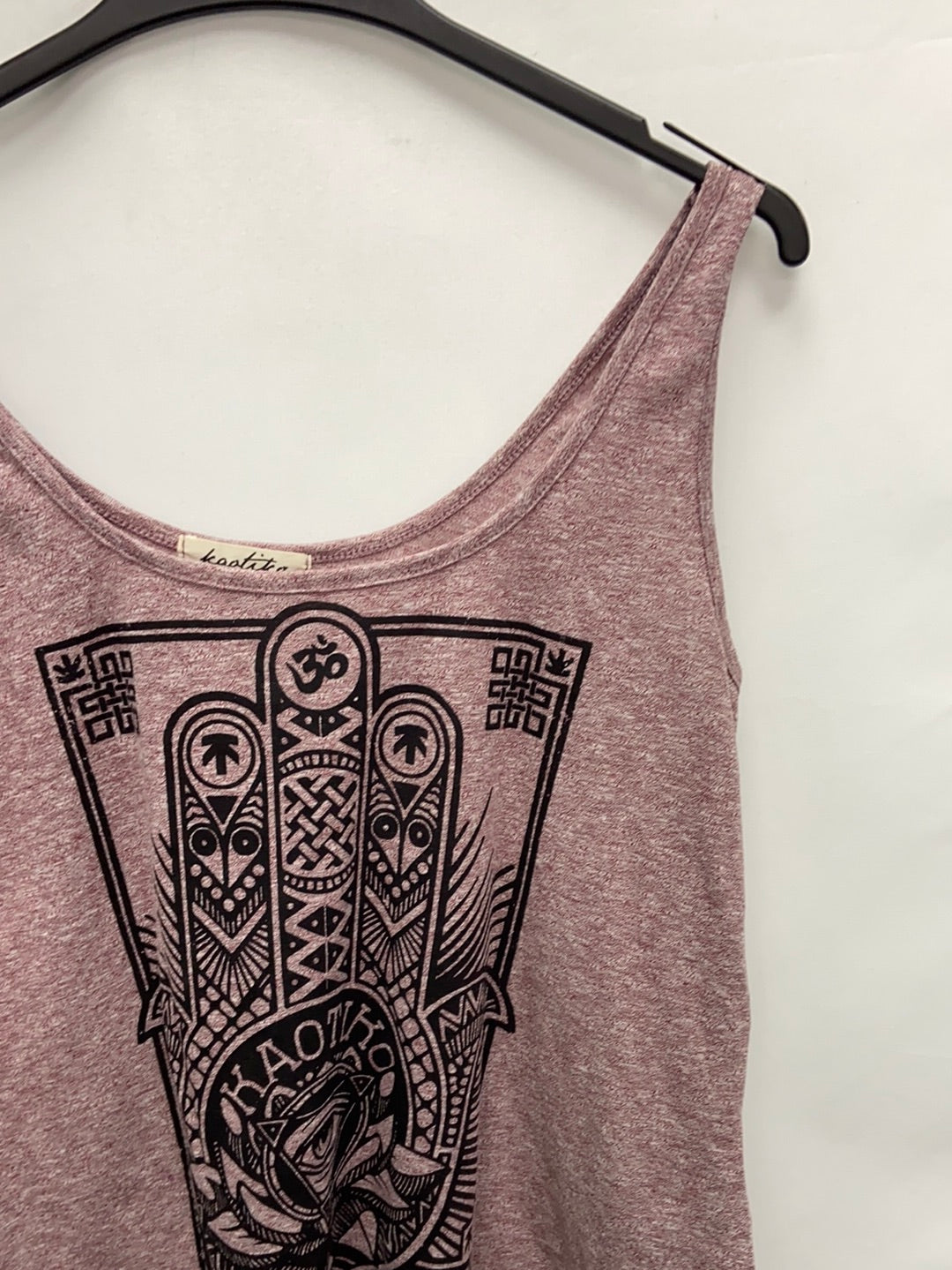 KAOTIKO.camiseta burdeos jaspeada dibujo T.S