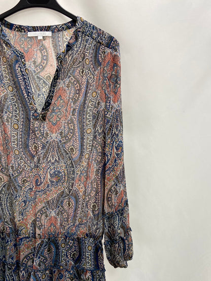 SCALPERS.Vestido corto estampado T.s