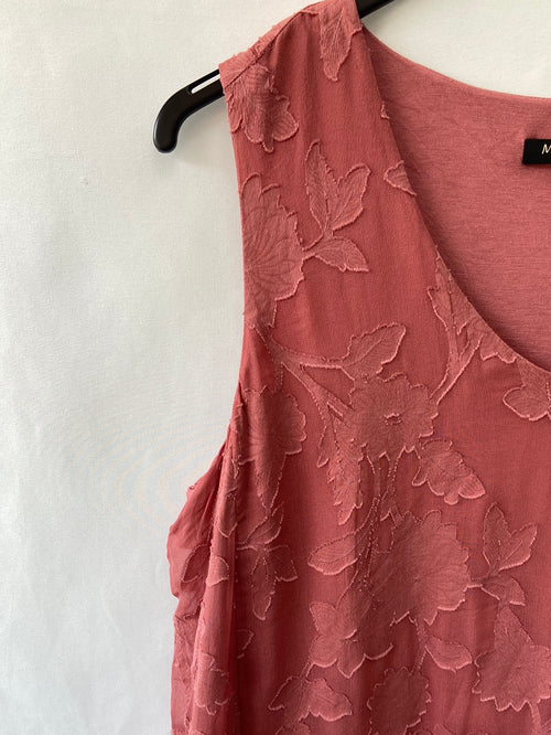 MASSIMO DUTTI.Blusa/top rosa textura  T.s
