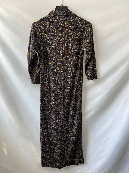 ALLER SIMPLEMENT. Vestido negro flores T.s/m