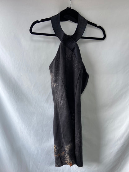 OTHERS. Grey dress tied at the neck TM