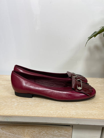ROBER. Burgundy leather ballerina shoe size 39