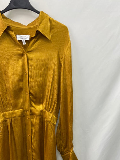 &amp;OTHER STORIES.Yellow satin dress S.38