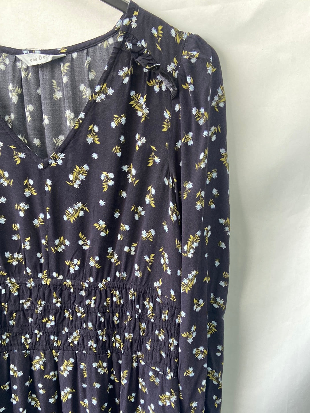 THAT OR THAT. Short blue floral dress S.XS