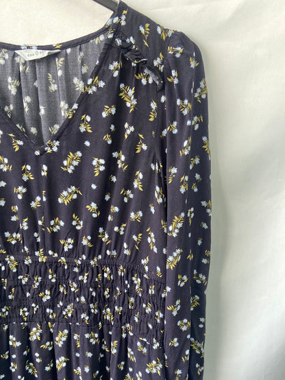 THAT OR THAT. Short blue floral dress S.XS