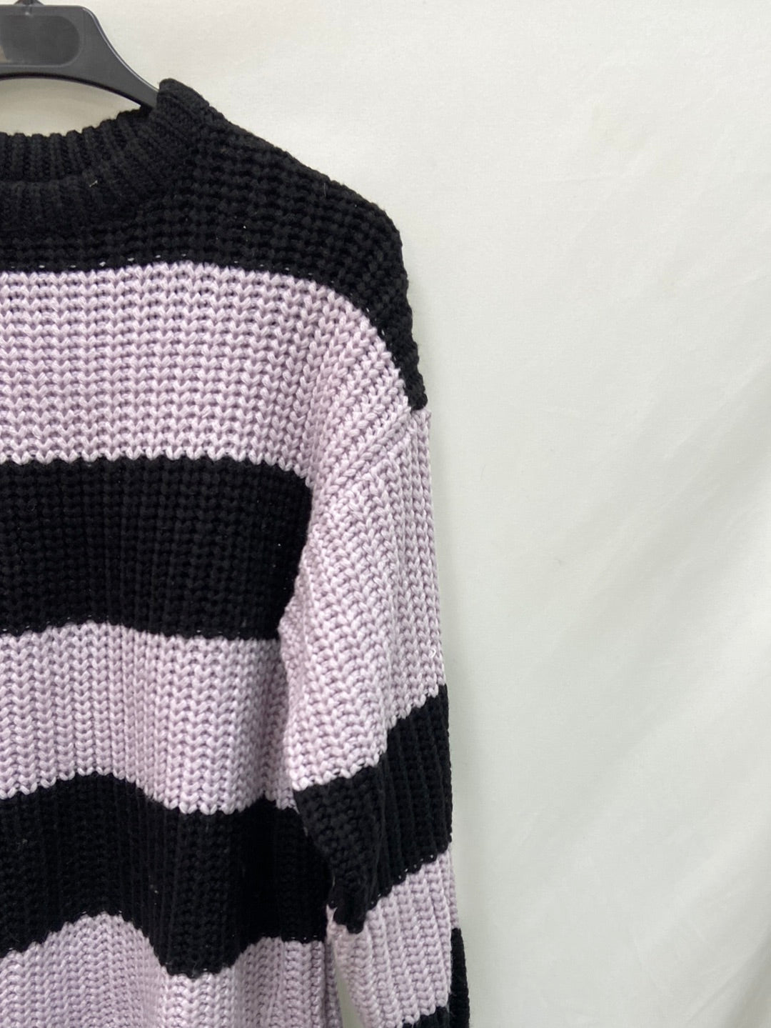OTRAS.Jersey punto rayas malva y negroTU (S/M)