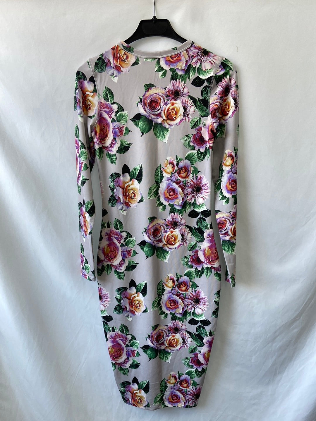 ZARA.Vestido midi licra T.S