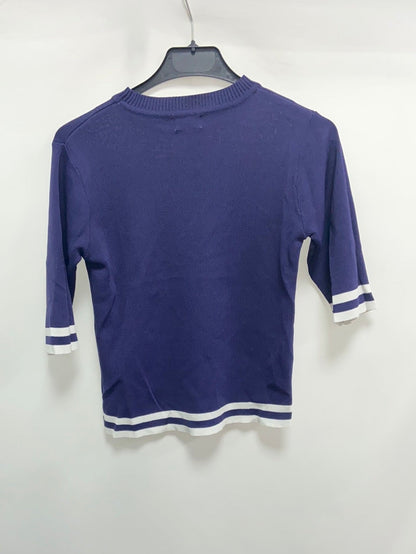 TERIA YABAR. Camiseta punto azul T.s