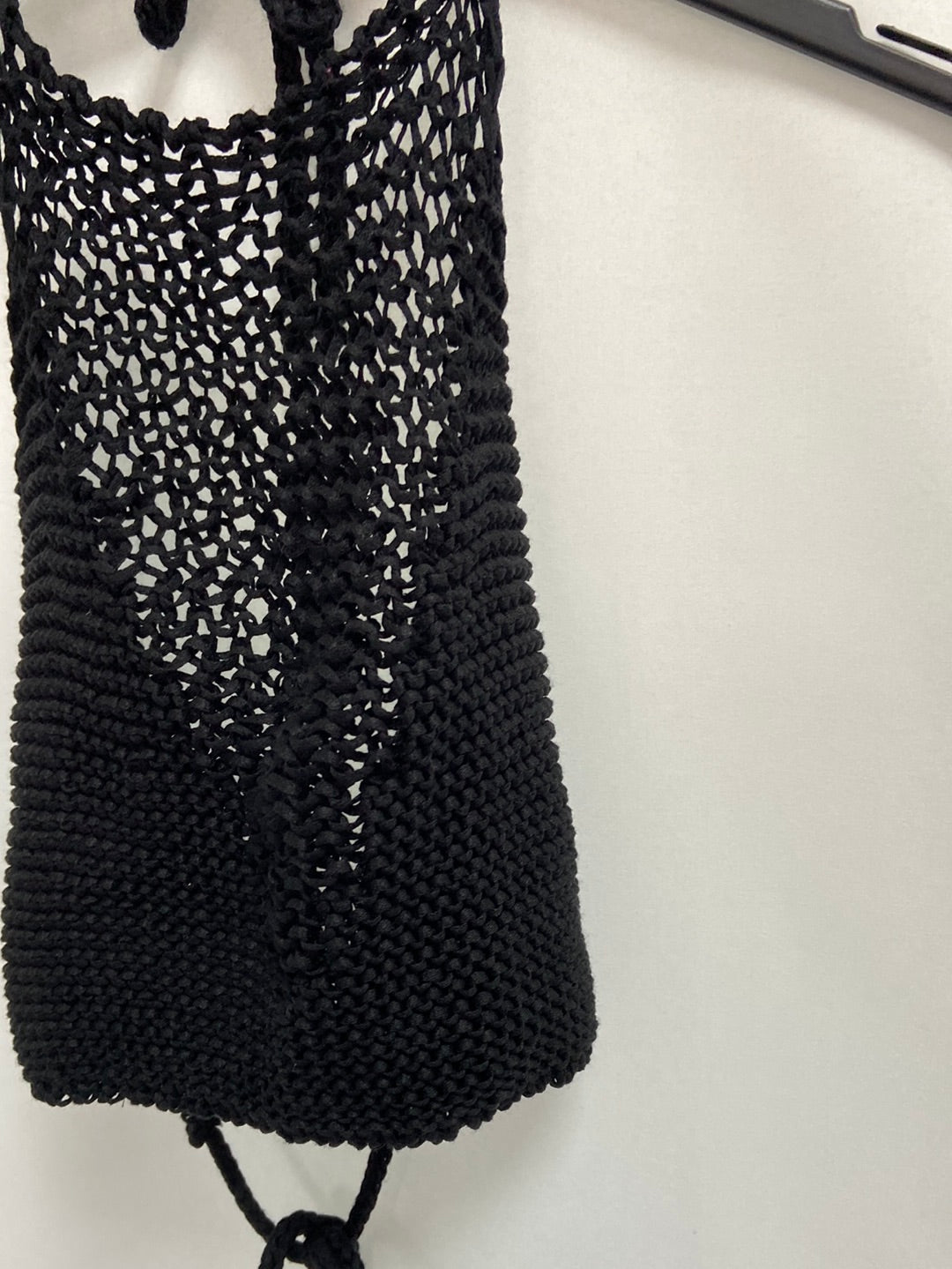 OTRAS.Croptop negro croché T.s